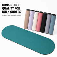 Tapis de yoga en caoutchouc PU antidérapant 183x68cm 4.5mm, extrémités arrondies en forme de capsule, absorbant la transpiration, pour Pilates, logo personnalisé, vente en gros