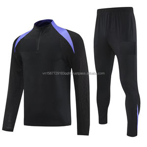 Vêtements d'entraînement de football, maillot de football à manches longues avec fermeture éclair, automne-hiver, adulte, vêtements d'entraînement avant le match, ensemble de vêtements à séchage rapide - Product Image 5