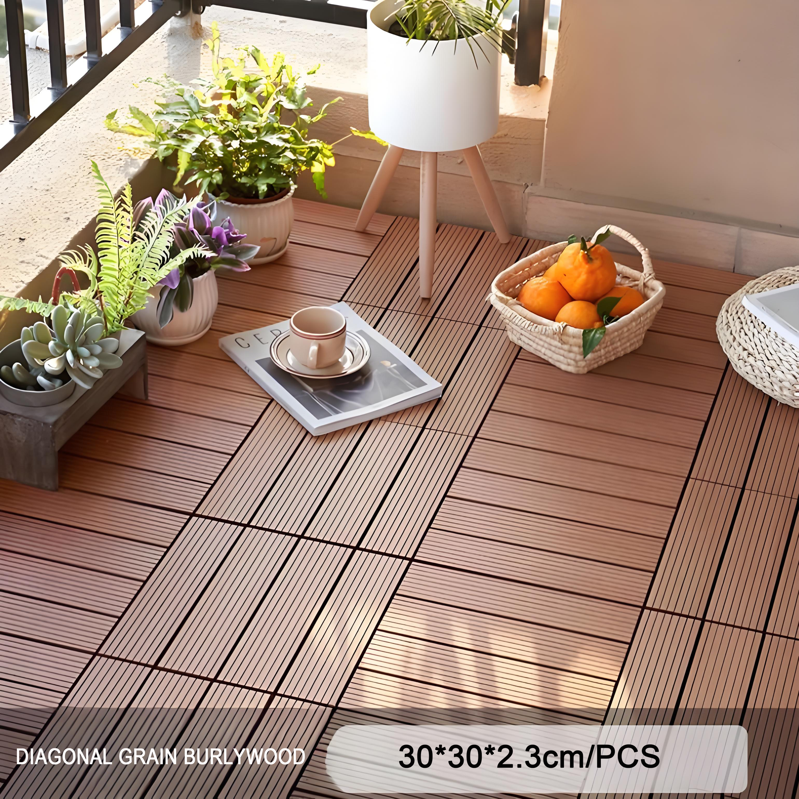ไม้เบิร์ลี่วูดลายทแยง (30*30*2.3 ซม.)