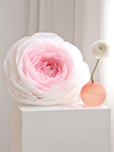 Flores de Ranúnculo Gigantes de Papel Rosa Melocotón Autoportantes <span class=keywords><strong>J</strong></span>-334 para Decoración de Bodas, Telones de Fondo, Decoración de Ventanas - Product Image 6