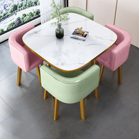 Fabricant. Ensemble de table à manger en bois massif de style nordique luxueux, table à manger moderne avec plateau blanc et ensemble de chaises pour le salon