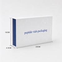 Boîte de flacons personnalisée de haute qualité avec logo, en forme de livre, à couvercle rabattable, en carton rigide, pour flacons d'huiles essentielles, peptides, emballage