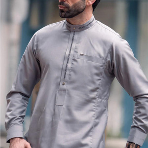 2023 nouvelles chemises longues indiennes à vente rapide <span class=keywords><strong>Costume</strong></span> national des hommes arabes du Moyen-Orient musulman - Product Image 2