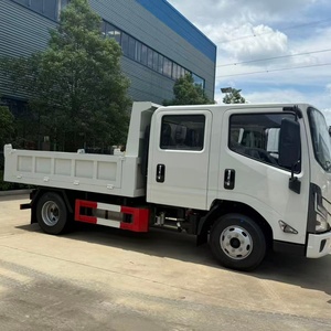 รถบรรทุก JMC ใหม่แบบดับเบิ้ลแค็บ รุ่นดัมพ์พื้นเรียบ พวงมาลัยซ้าย ยูโร 3 ขับเคลื่อน 4x2 เครื่องยนต์ดีเซล 3 ตัน สำหรับงานก่อสร้างถนน รถดัมพ์บรรทุกหนัก ลดราคา - Product Image 5