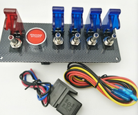 Nuevo Panel de Interruptores Combinados OEM de 12V con Interruptores LED, Botón de Encendido del Motor, Panel de Control de ABS+Aluminio para Autos de Carreras y Camiones