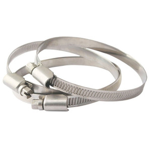 Collier de serrage de type allemand réglable 201 304 en acier inoxydable pour automobile, colliers de serrage de tuyau à vis sans fin W2 de 9 mm de largeur de bande - Product Image 3