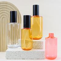 Bouteille Pompe en Plastique Transparente PET 100ml 240ml à Épaule Plate pour Cosmétiques, Lotion, Sérum, Soin du Corps et Nettoyant Visage