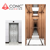 Ascenseur Passager Économe en Énergie en Acier Inoxydable Personnalisé MRL Monarch FX Controller Gearless AC Commercial Hôtel Bureau