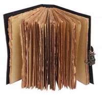 Journal vintage Grimoire Livre des Ombres Journal vierge Papier à bords festonnés Formule Magique Main de Hamsa Déesse Coloré Wiccan