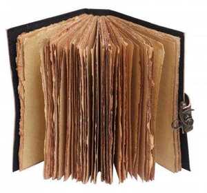 Journal vintage Grimoire Livre des Ombres Journal vierge Papier à bords festonnés Formule Magique Main de Hamsa Déesse Coloré Wiccan - Product Image 3