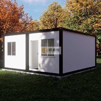 Maison conteneur modulaire préfabriquée détachable, résistante aux tempêtes de sable, en acier industriel, type villa