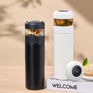 Smart <b>Flask</b> Sports Water Tea Infuser Hidden Handle LED Temperature Display Vacuum Insulated Portable Large Capacity Stocked - Product Image 4