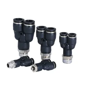 Pneumatic fittings air hose connectors PX 3 way Y type male push in quick connector plastic pneumatic fitting