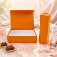 Boîte cadeau rigide pliable de luxe personnalisée avec ruban et fermeture magnétique, boîte en carton pliable à plat pour vêtements et cosmétiques