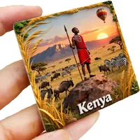 Aimants de réfrigérateur en céramique Afrique Kenya, souvenirs touristiques, articles de décoration, artisanat