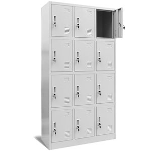 Armoire de rangement en acier à 12 portes pour écoles et gymnases - Product Image 1