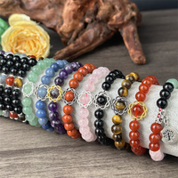 Haute qualité mode cristal artisanat pierres de guérison sept Chakras vie arbre cornaline vert Aventurine Bracelet pour cadeaux