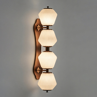 Applique murale LED de style rétro avec motif gourde pour salon, chambre et couloir - Gradateur trois couleurs