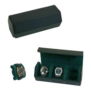 Sonny personnalisé bleu hexagonal 3 fentes <span class=keywords><strong>6</strong></span> fentes montre en cuir de voyage boîte de <span class=keywords><strong>rangement</strong></span> pour étui à rouleau - Product Image 6