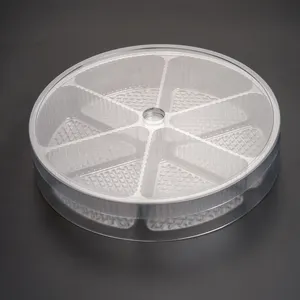 <strong>Plastic</strong> <strong>Tray</strong> With Dividers <strong>Disposable</strong> Round 5 Compartments Food <strong>Plastic</strong> Fruit <strong>Tray</strong> With Lid - Product Image 1