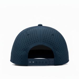 OEM Custom Logo Structured <b>Waterproof</b> <b>Golf</b> Baseball Cap Laser Cut Hole Rubber Patch Snapback <b>Hat</b> Outdoor Sports Cap - Product Image 4