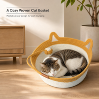 Lit pour chat lavable en gros, en fausse fourrure moelleuse, apaisant, en forme de donut, doux et en peluche, pour intérieur, avec base antidérapante