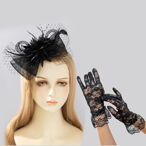 Bridal <strong>Wedding</strong> Party Tea Party Church Top Caps Elegant Formal <strong>Hats</strong> <strong>for</strong> <strong>Women</strong> with Veil Feather - Product Image 4
