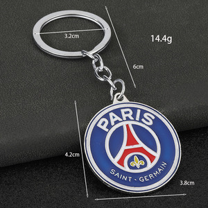 Porte-clés de football en métal durable avec breloque double rangée en acrylique et pendentif en alliage de zinc, produit officiel de collection pour fans, cadeau, Barcelone - Product Image 2