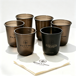 Vaso de Plástico PET Transparente Personalizado con Logotipo para Bodas, Contenedor Desechable de 8/12/14/16/24/32oz para Frutas, Ensaladas y Smoothies con Tapa - Product Image 1