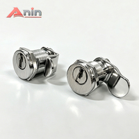 Serrure à came robuste en laiton Anin avec 2 clés, finition nickelée/chromée, entraxe 15 mm, design moderne Guangdong, multicolore