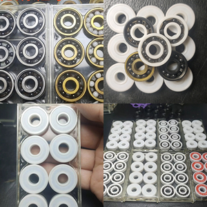 ABEC9/11カスタムスケートボードベアリング608高速ベアリング608白猫白セラミックビーズ深溝ボールベアリング608