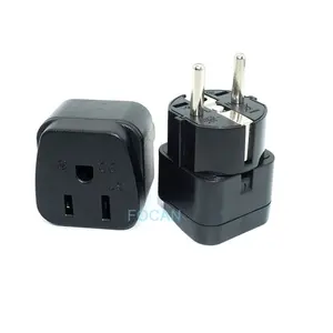 US to EU power plug adapter travel Adaptor 10A 250V