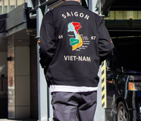 Veste Bomber Homme Personnalisée Style Japonais Vintage Sukajan Broderie Tigre Dragon Streetwear Vente en Gros