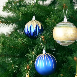 Ensemble de boules de Noël en plastique Ychon XM0026, 3 couleurs, incassables, réutilisables, imprimées en couleur, boîte cadeau, décorations pour mariage - Product Image 4