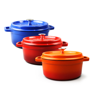 Casserole en fonte émaillée antiadhésive de haute qualité, <span class=keywords><strong>cocotte</strong></span>, design zen asiatique, écologique, tous les types de cuisinières - Product Image 3