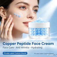 Crème Visage au Cuivre Peptidique Marque Privée OEM ODM Personnalisée GHK-CU Crème Capsule de Collagène Anti-Rides Crème Gel Perle Bleue