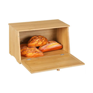 กล่องขนมปังไม้ไผ่ Mountain Guest พร้อมฝาปิด ชั้นวางของในครัวสำหรับใช้ในบ้าน - Product Image 4