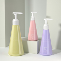 Botella de Plástico PET Cónica de 200 ml con Dosificador para Gel de Ducha, Champú, Acondicionador, Loción Corporal, Pasta de Dientes, Envase para Cosméticos