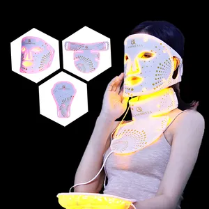 Flexible Silikon-Gesichts-Rotlicht therapie LED-Gesichts maske Infrarot-Hautpflege in medizinischer Qualität