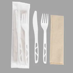 Quanhua SY-017-FKN CPLA Knife And Fork CPLA Biodegradable Cutlery Set