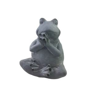 カエル装飾セラミック像漫画動物彫刻金型庭の樹脂花モデルクラフト置物アートテーマ - Product Image 4