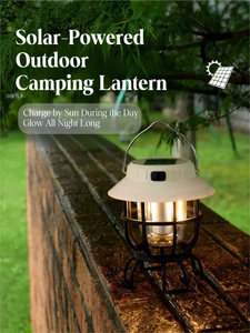 Nueva Lámpara LED <span class=keywords><strong>Solar</strong></span> Portátil para Camping, Multifuncional, Estilo Vintage, de Larga Duración, con Certificación CE - Product Image 1