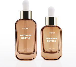 Flacon compte-gouttes en verre transparent givré de luxe de 30 ml compte-gouttes givré à dessus doré carré de 30 ml compte-gouttes givré à dessus doré de 30 ml - Product Image 5