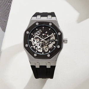 Biểu Tượng Tùy Chỉnh Sang Trọng Của Người Đàn Ông Tự Động Đồng Hồ Cơ Khí Tự Quanh Co Rỗng Phong Trào Kính Quay Số Cửa Sổ - Product Image 5