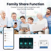 LangYeao 10A 1/2/3 Gang Smart Control Tuya Smart App Smart Life Switch No Neutral Zigbee 3.0 Module de commutation intelligent
