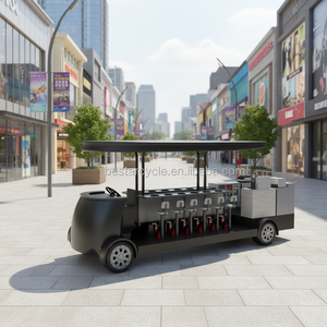 Vélo <span class=keywords><strong>de</strong></span> fête tandem électrique à assistance au pédalage, multifonctionnel (vente <span class=keywords><strong>de</strong></span> café/bière), cadre en acier, freins à disque hydrauliques, capacité <span class=keywords><strong>de</strong></span> charge 5000 kg - Product Image 2