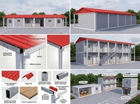 Maison préfabriquée modulaire en acier, structure de conteneur, assemblage rapide, pour bureau, résidence, camp de travail