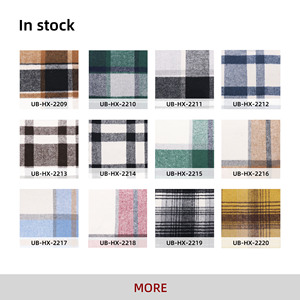 Vente en gros de chemises à <span class=keywords><strong>carreaux</strong></span> vierges en flanelle bleue <span class=keywords><strong>et</strong></span> blanche surdimensionnées décontractées pour hommes, teintes en fil à manches longues pour la saison d'automne - Product Image 6