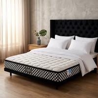 Matelas à ressorts ensachés Euro Top, doux et confortable, orthopédique, pour un sommeil réparateur, enroulable pour le transport, idéal pour les appartements.