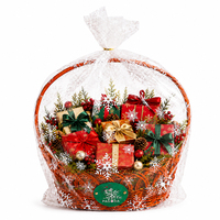 Sacs Cadeaux Transparents en Gros, Grands Paniers Personnalisés en Cellophane Rétractable pour Pâques, Noël, Anniversaire, Fête, et Cadeaux d'Invités